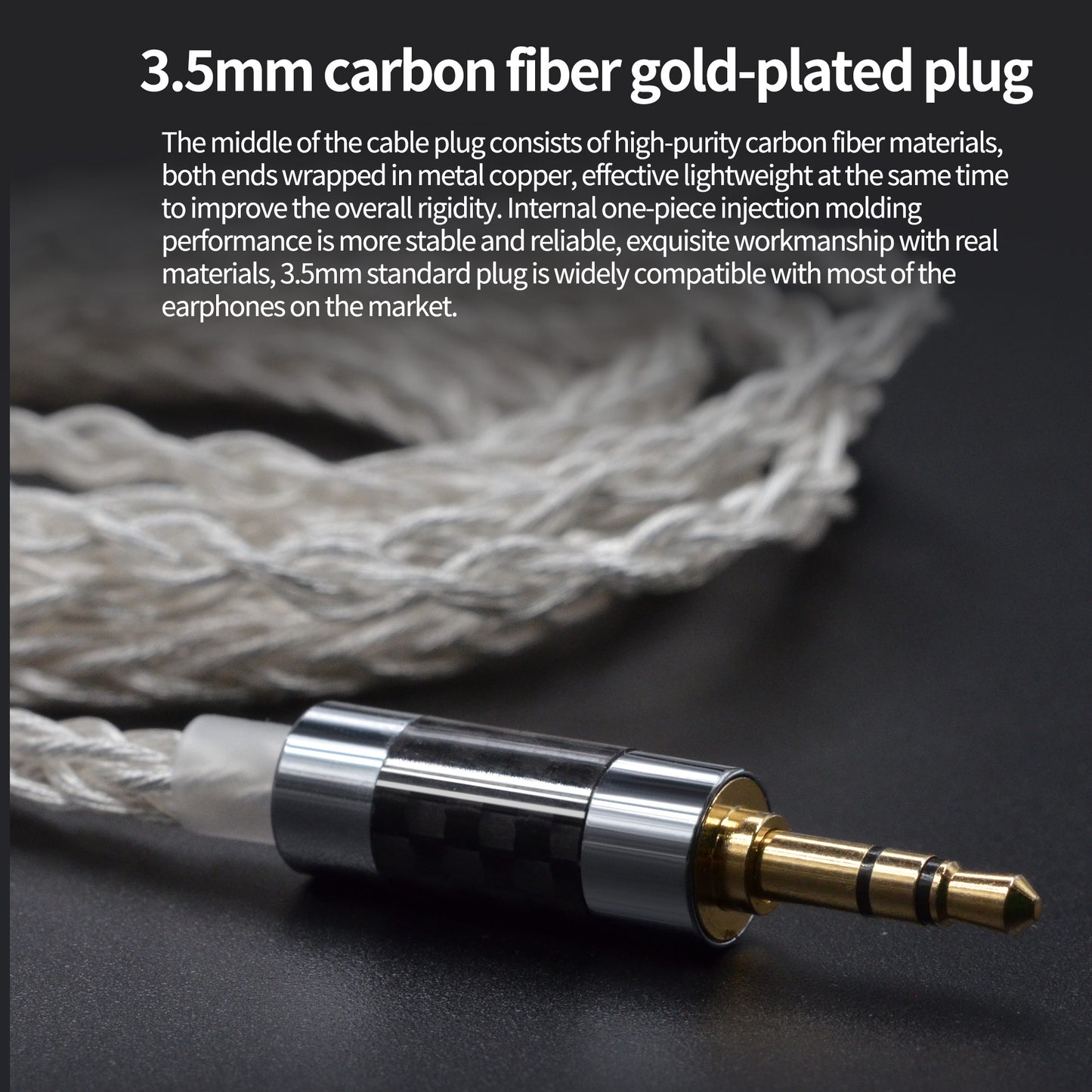 1064 Core Silver-Plated Upgrade Earphone Cable