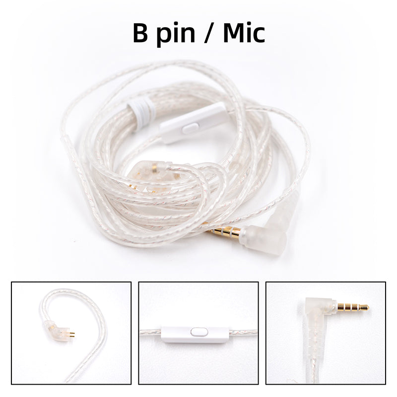 Silver plated Upgrade Earphone Cable